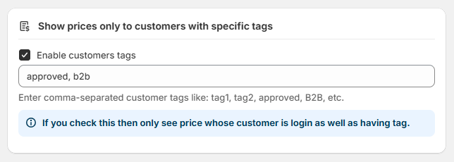 Customer Tags | CI Hide Price